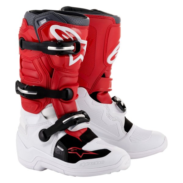 Alpinestars® - Tech 7S Youth Boots (US 03, White/Red/Gray)