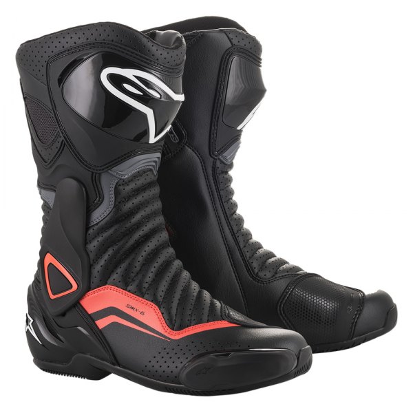 Alpinestars® - SMX-6 V2 Vented Boots (39, Black/Gray/Red Fluo)