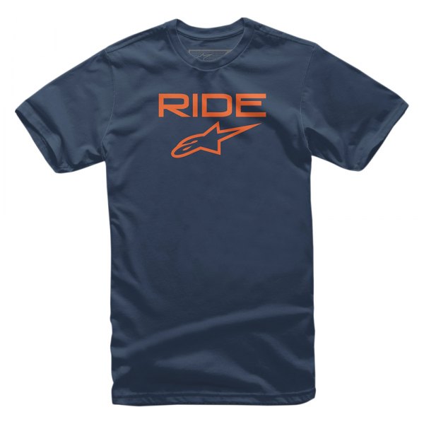 Alpinestars® - Ride 2.0 Youth Tee (X-Small, Navy/Orange)