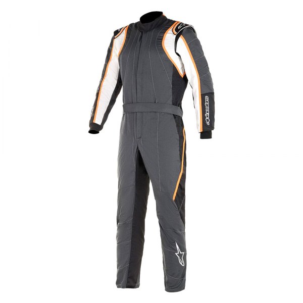 Alpinestars® - 2021 GP Race V2 Anthracite/White/Orange 54 Boot Cut Suit