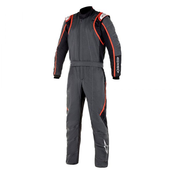 Alpinestars® - 2021 GP Race V2 Anthracite/Black/Red 60 Boot Cut Suit