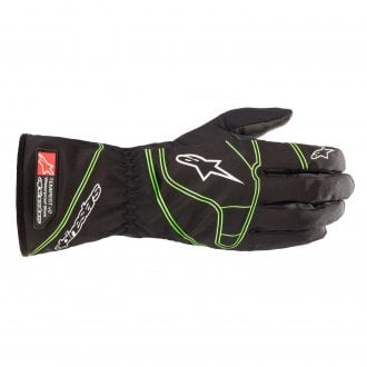 Alpinestars® 3542321-167-S - Tempest V2 S WP Gloves (Small, Black/Fluo Green)