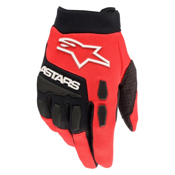 Alpinestars® - Full Bore Youth Gloves (Large, Bright Red/Black)