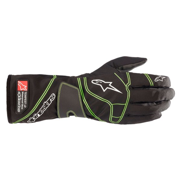 Alpinestars® - Tempest V2 WP Gloves (2X-Large, Black/Fluo Green)