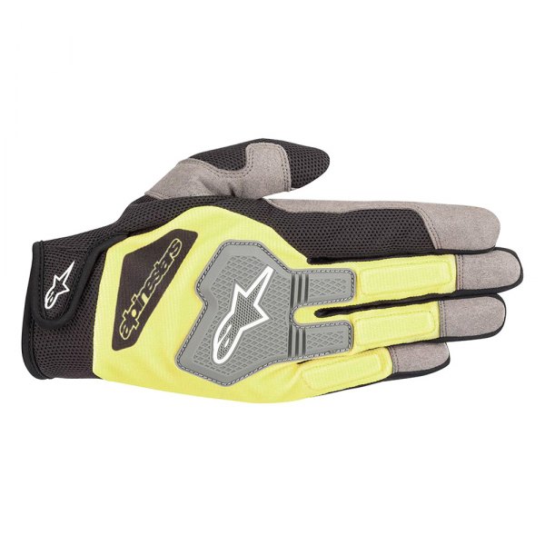Alpinestars® - Engine Gloves (Large, Black/Fluo Yellow)