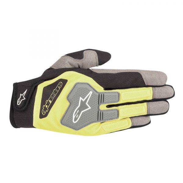 Alpinestars® - Engine Gloves (Small, Black/Fluo Yellow)