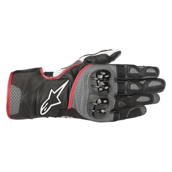 Alpinestars® - SP-2 V2 Gloves (Large, Black/Gray/Red Fluo)