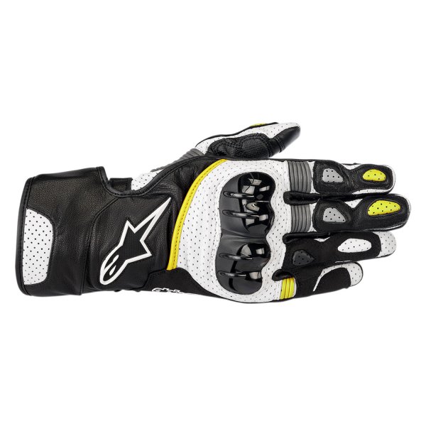 Alpinestars® - SP-2 V2 Gloves (Large, Black/White/Yellow Fluo)