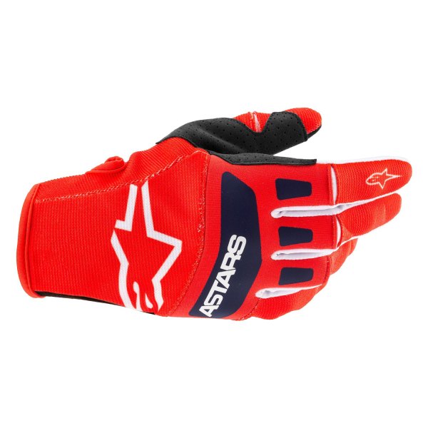 Alpinestars® - Techstar Men's Gloves (Medium, Bright Red/White/Dark Blue)
