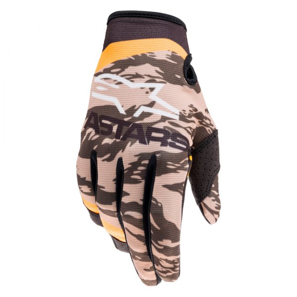 Alpinestars® - Radar Gloves (Medium, Military Sand Camo/Tangerine)