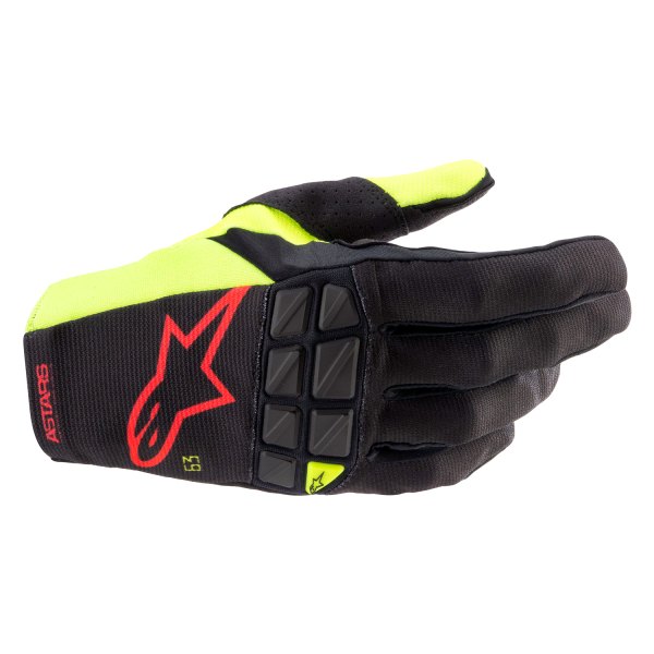 Alpinestars® - Racefend Men's Gloves (Medium, Black/Fluo Yellow/Fluo Red)