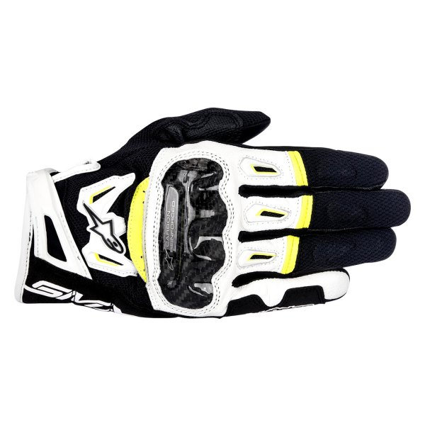 Alpinestars® - SMX-2 Air V2 Gloves (Large, Black/White/Yellow Fluo)