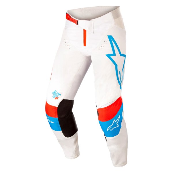 Alpinestars® - Techstar Quadro Pants (32, Off White/Neon Blue/Bright Red)