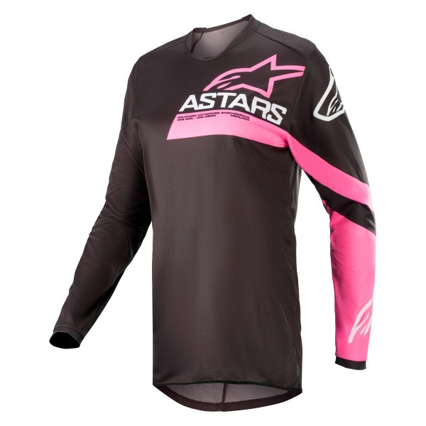 Alpinestars® - Stella Fluid Chaser Jersey (Large, Black/Fluo Pink)