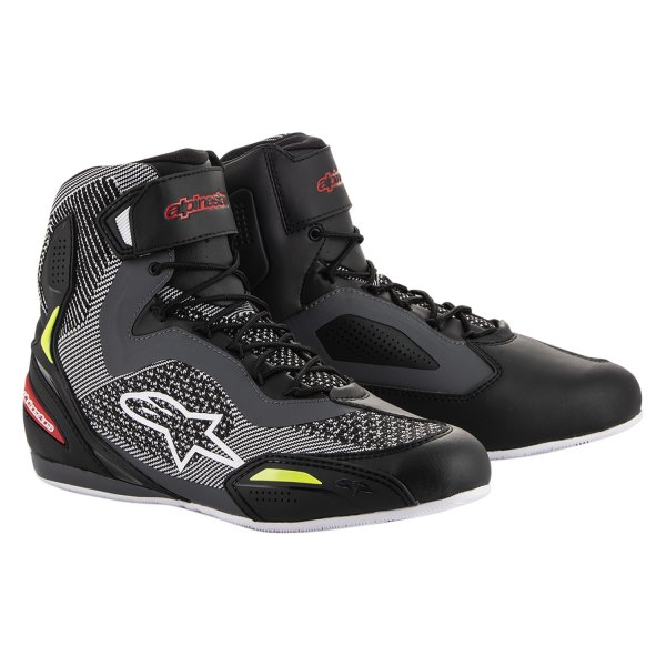 Alpinestars® - FASTER 3 Knit Shoes (US 6, Black/Gray/Yellow Fluo)