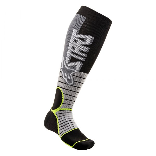 Alpinestars® - MX Pro Socks (Large, Cool Gray/Yellow)