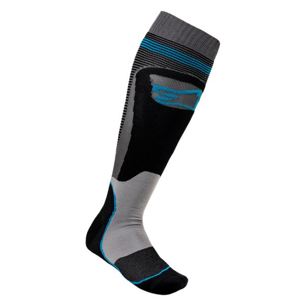 Alpinestars® - MX Plus-1 Socks (Large, Black/Cyan)