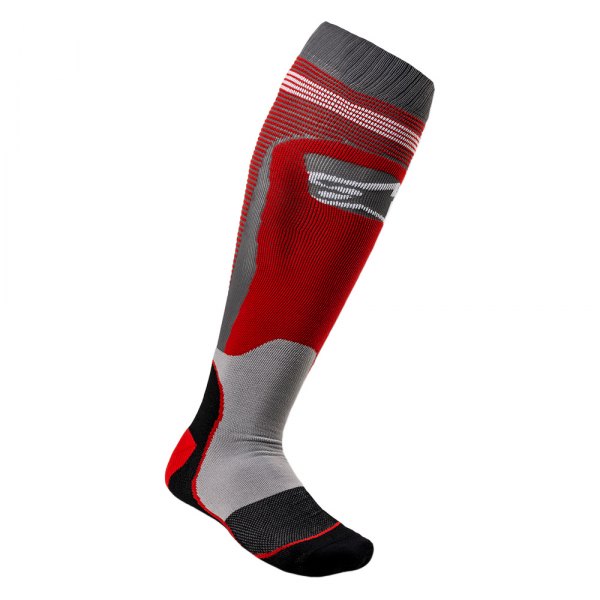Alpinestars® - MX Plus-1 Socks (Medium, Red/Cool Gray)