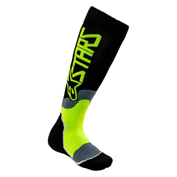 Alpinestars® - MX Plus-2 Youth Socks (Black/Fluo Yellow)