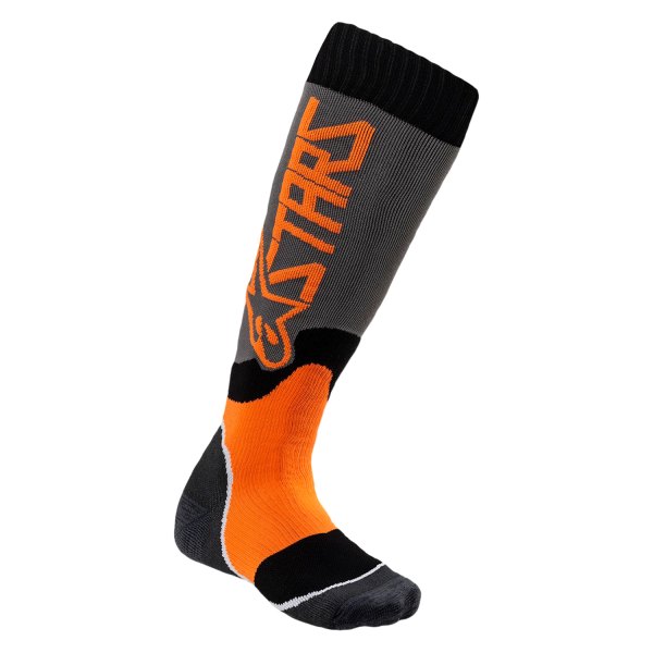 Alpinestars® - MX Plus-2 Socks (Medium/Large, Cool Gray/Fluo Orange)