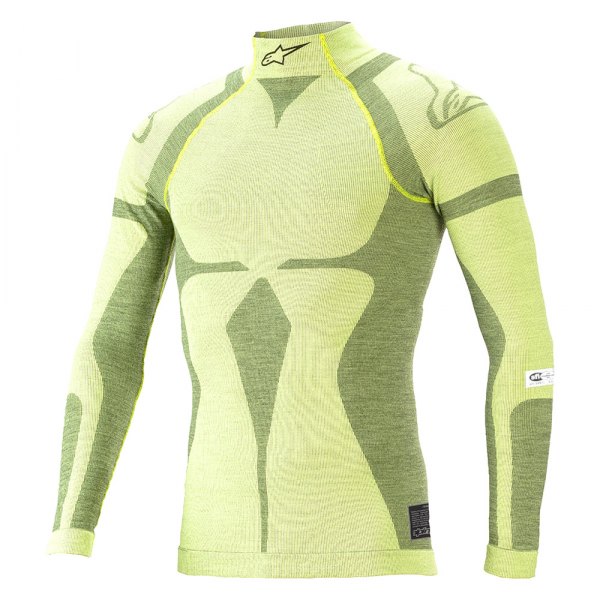 Alpinestars® - ZX Top Evo V2 Sfi Long Sleeve Shirt (Medium/Large, Fluo Yellow/Dark Yellow)