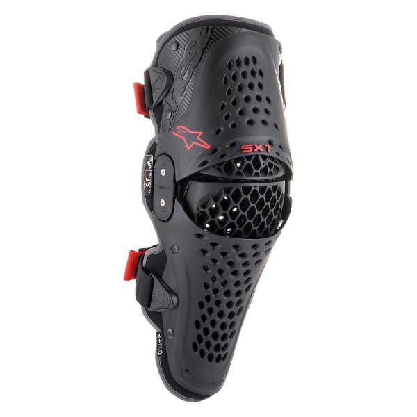 Alpinestars® - SX-1 V2 Knee Protectors (Small/Medium, Black/Red)