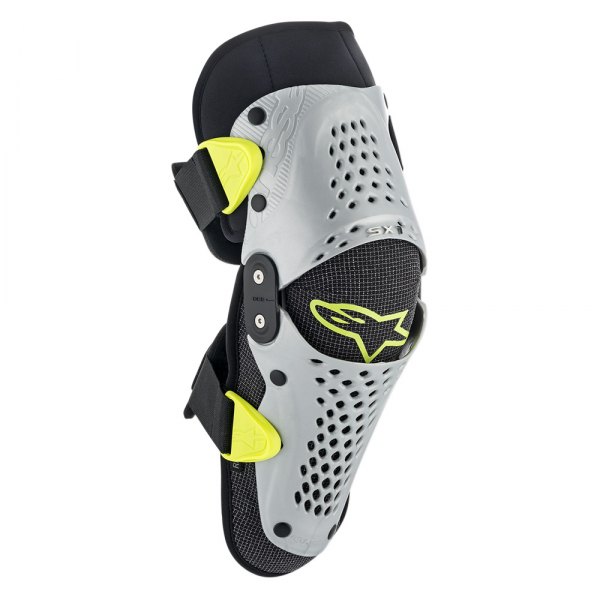 Alpinestars® - SX-1 Youth Knee Guards (Large/X-Large, Silver/Yellow)