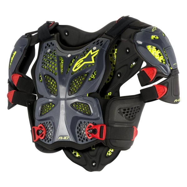 Alpinestars® - A-10 Full Chest Protector (X-Large/2X-Large, Anthracite/Red)