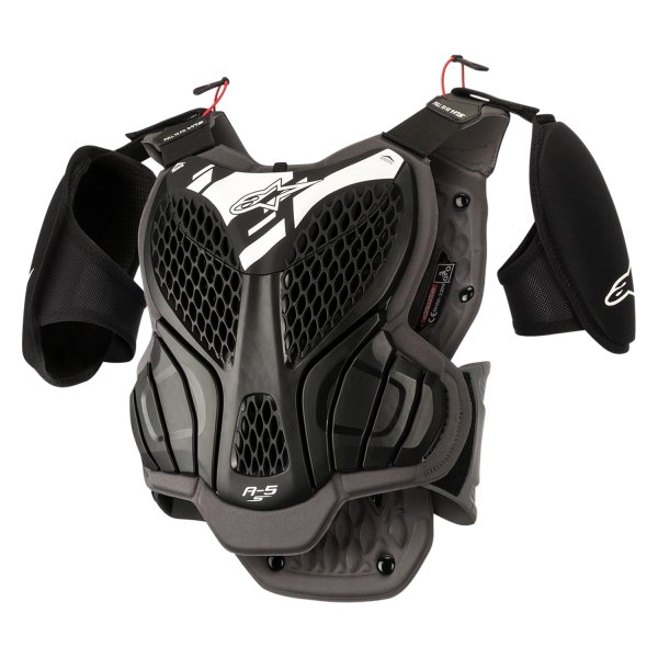 Alpinestars® - A-5 S Youth Body Armor (Large/X-Large, Black/Cool Gray)