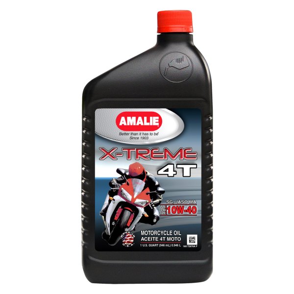 Amalie Oil® - X-treme 4T SAE 10W-40 Oil Case, 1 Quart