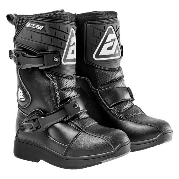 Answer Racing® - Peewee Boots (10, Black/Black)
