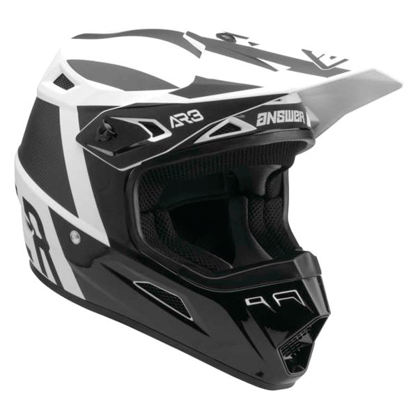 Answer Racing® - AR3 Phantom Large Black/White Helmet with MIPS