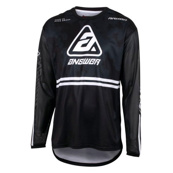 Answer Racing® - A23 Arkon Trials Men's Jersey (Large, Black/White/Gray)