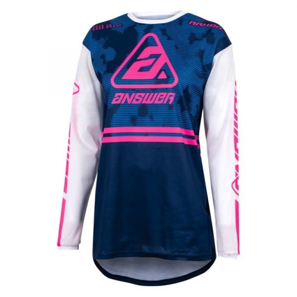 Answer Racing® - A23 Arkon Trials Women's Jersey (X-Small, Blue/White/Magenta)