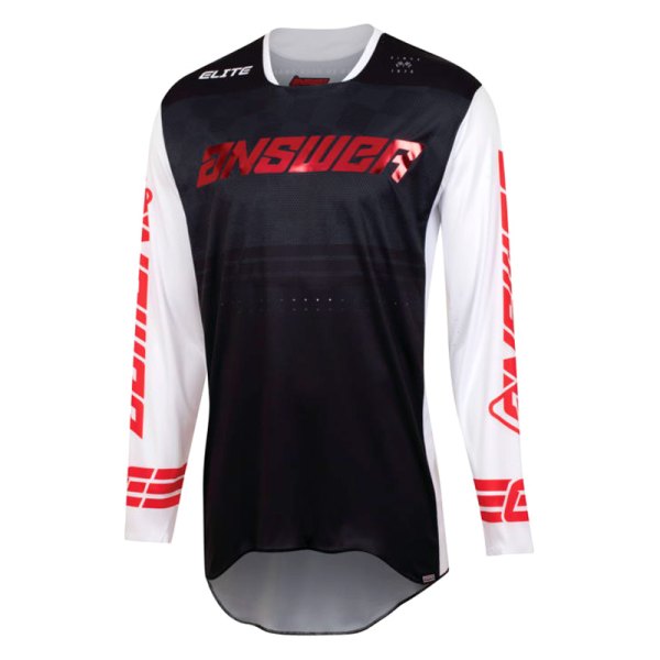 Answer Racing® - A23 Elite Finale Men's Jersey (Small, Black/White/Red)
