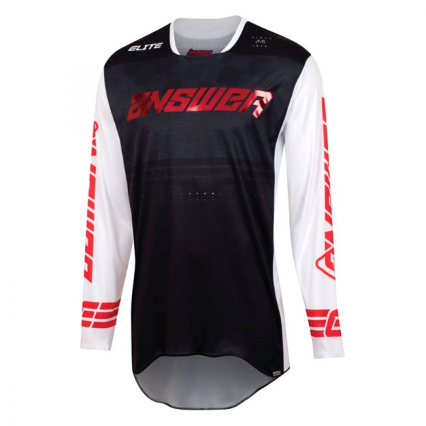Answer Racing® - A23 Elite Finale Men's Jersey (Large, Black/White/Red)