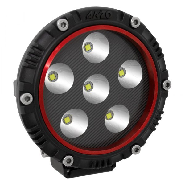 Anzo® - 4" 18W Round LED Light with Red Bezel