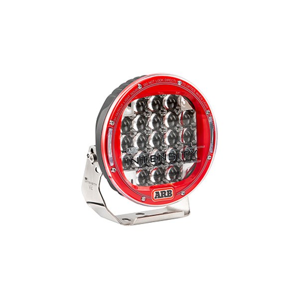 ARB® - Intensity V2 MIL810-STDG 7" 105W Round Black/Red Housing Flood Beam LED Light