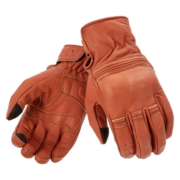 ARC Moto Gear® - Bourbon Men's Leather Gloves (Large, Brown)