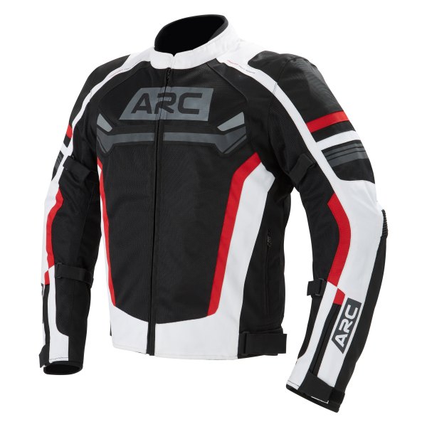 ARC Moto Gear® - Redline Men's Mesh Jacket (Large, Black/Red)