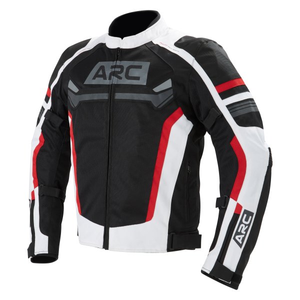 ARC Moto Gear® - Redline Men's Mesh Jacket (Small, Black/Red)