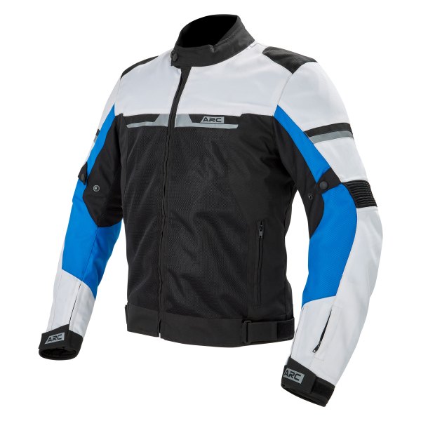 ARC Moto Gear® - Blueline Men's Mesh Jacket (Large, Blue/Black/White)