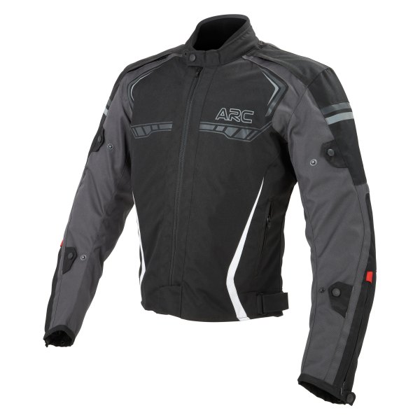 ARC Moto Gear® - Empire Men's Jacket (Large, Black/Gray/White)