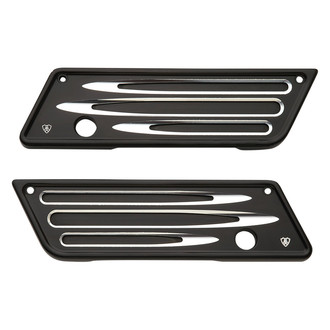 Arlen Ness® - Deep Cut Black Saddlebag Latch Covers