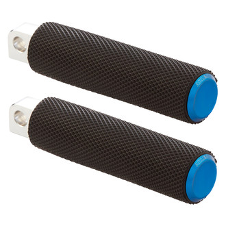 Arlen Ness® - Knurled Fusion Driver's Foot Pegs (Blue)