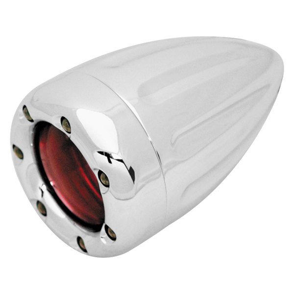 Arlen Ness® - Deep-Cut Chrome Turn Signal Light with Red Lenses