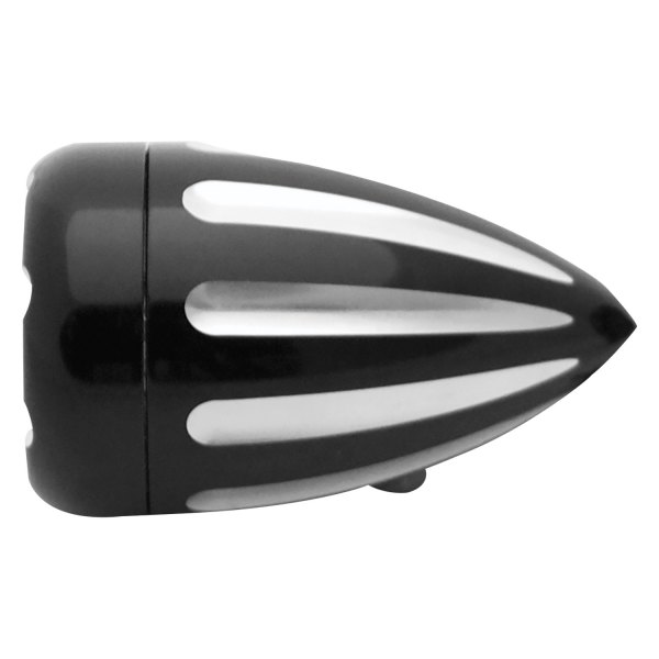 Arlen Ness® - Deep-Cut Black Turn Signal Light with Amber Lenses