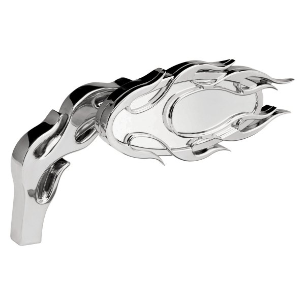 Arlen Ness® - Flamed Micro Adjustable Right Side Chrome Mirror