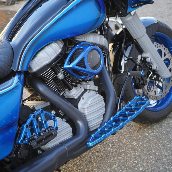 Arlen Ness® 410-009 - Ness-MX Blue Floorboards - MOTORCYCLEiD.com