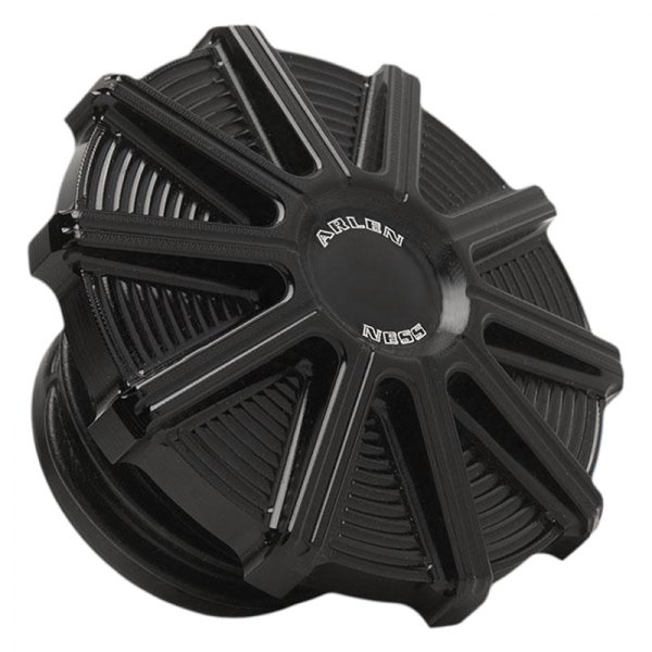 Arlen Ness® - 10-Gauge Vented Black Gas Cap for V-Twin